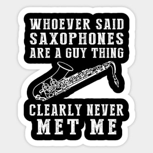 Saxophonic Humor: Breaking Gender Notes! Sticker